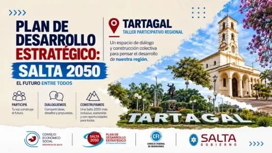 Tartagal será sede del encuentro regional del Plan Salta 2050 el 17 de septiembre