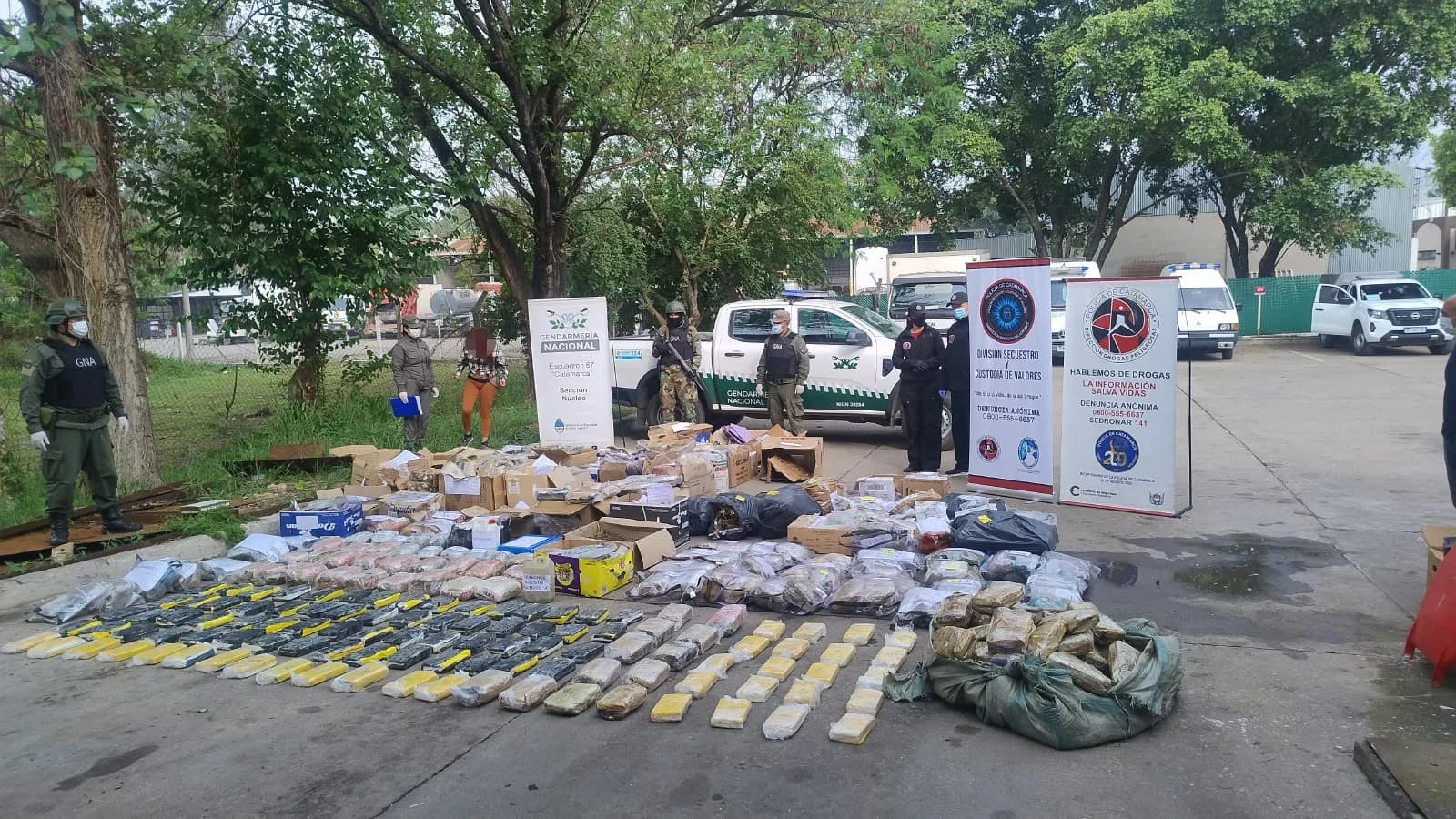 Gendarmería destruyó 422 kilos de drogas vinculados a 50 causas judiciales