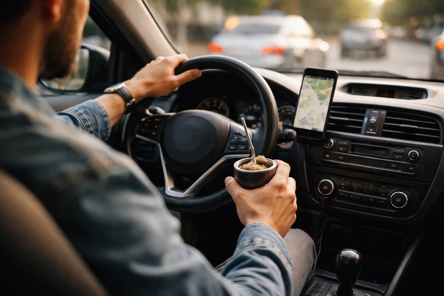 Manejar tomando mate, usar el celular o ir en chancletas también puede ser infracción