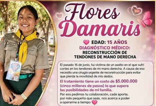 Solidaridad en Tartagal: organizan una colecta y un festival para que una joven pueda operarse la mano