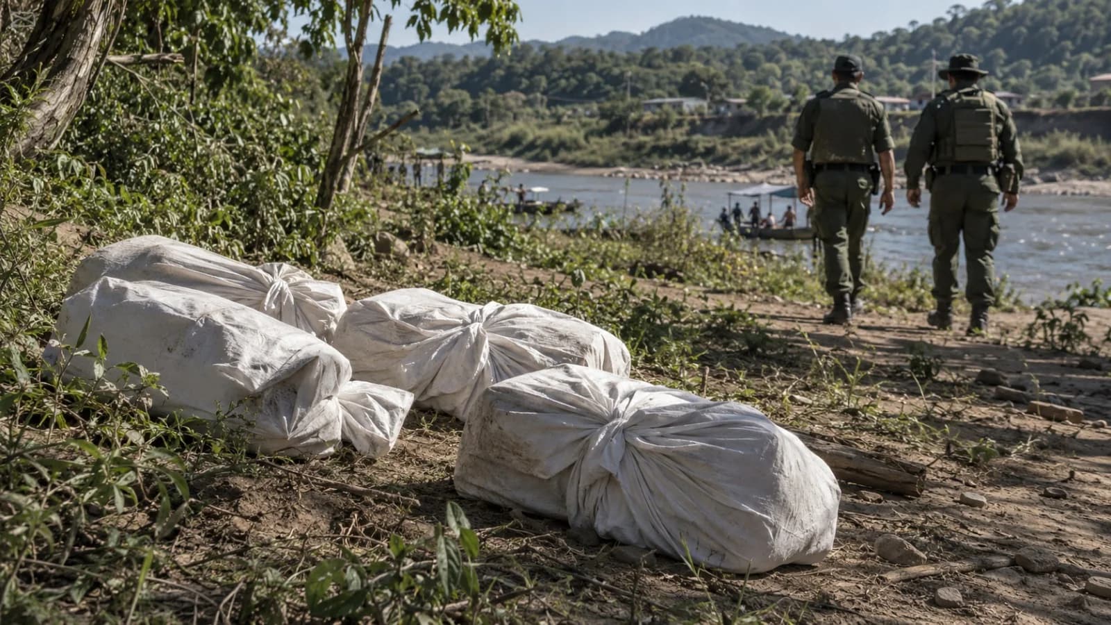 En Aguas Blancas hallaron 36 kilos de cocaína ocultos entre sábanas